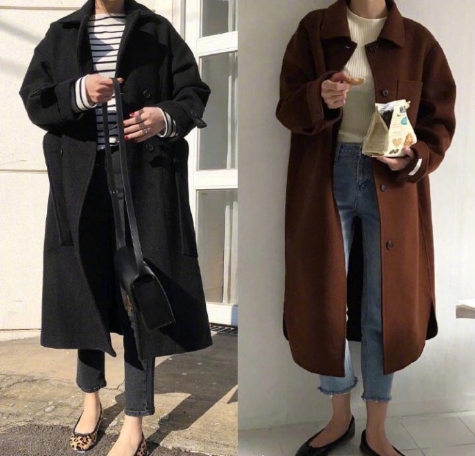 保暖与休闲感兼备的大衣风衣穿衣搭配look 9