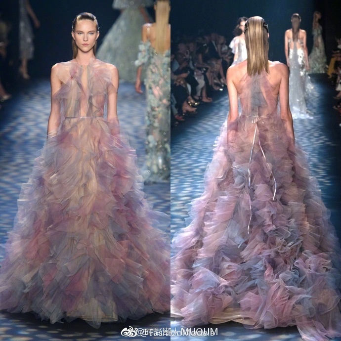 欧美时尚品牌Marchesa Spring 2017婚纱礼服图片背影也 4