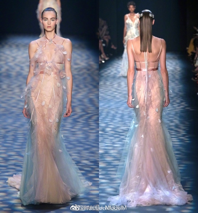欧美时尚品牌Marchesa Spring 2017婚纱礼服图片背影也 7