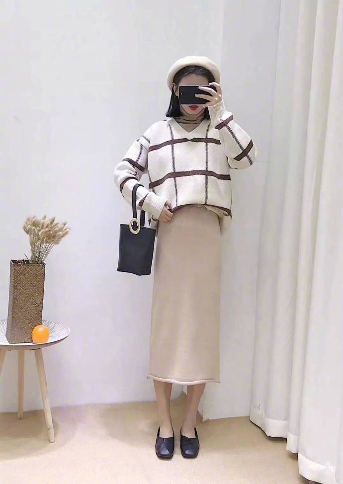 清新可爱少女内搭穿衣搭配参考look 6