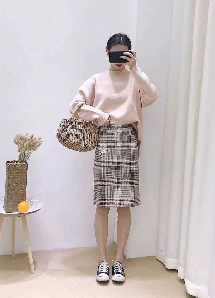 清新可爱少女内搭穿衣搭配参考look 9