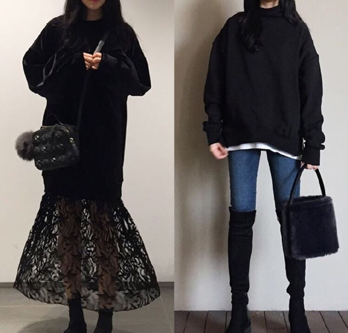 显得很高档高级感的灰色系穿搭图片 3