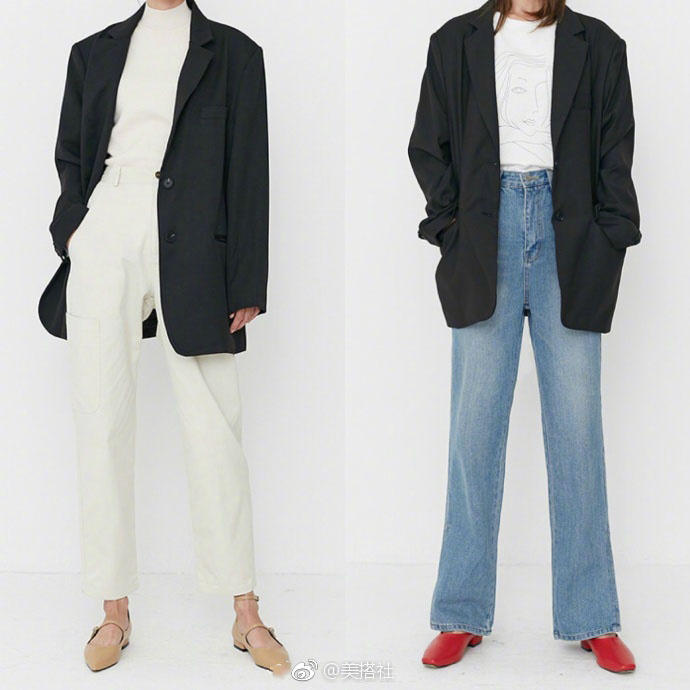 瞬间提升职场搭配的时尚感西装外套穿搭look 3