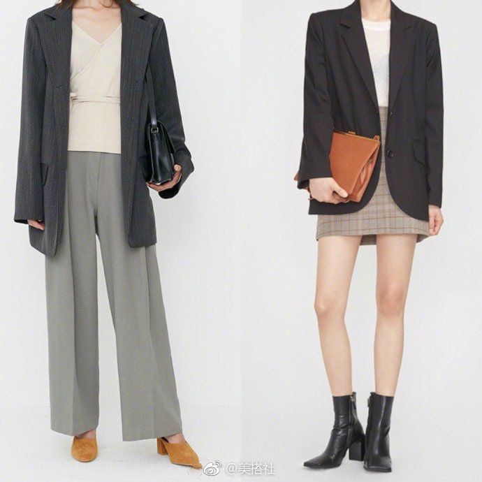 瞬间提升职场搭配的时尚感西装外套穿搭look 7