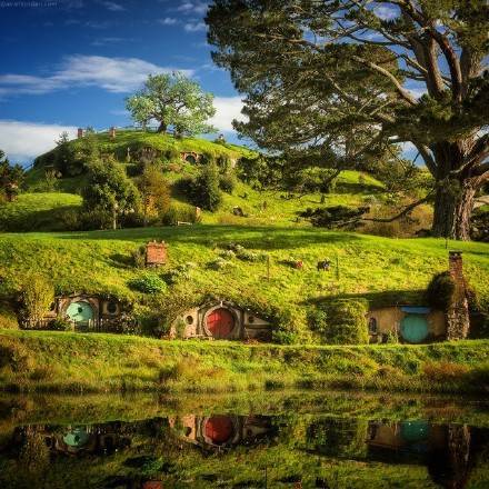 新西兰Hobbiton的玛塔玛塔小镇风景图片 4