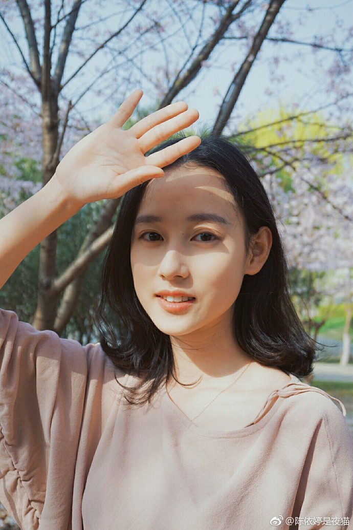 清纯美女郑晴樱花树下唯美写真 9