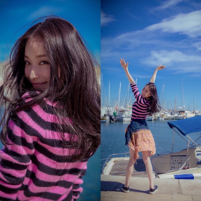 大眼美女明星倪妮怎么摆拍都很美的拍照pose 5