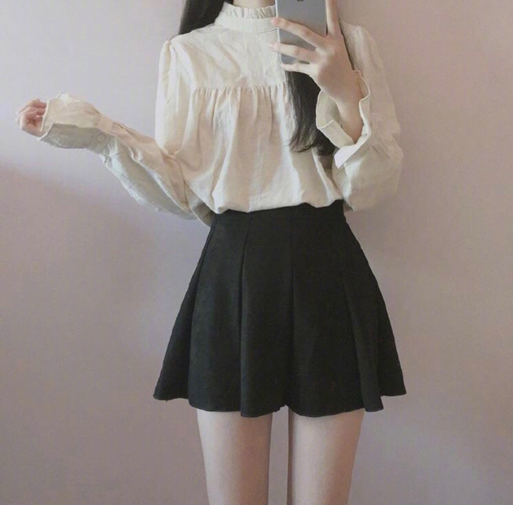学生味十足的短裙穿搭参考显腿长的一组 3