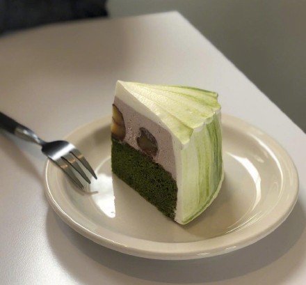 清新的一抹绿_抹茶味道的甜品图片