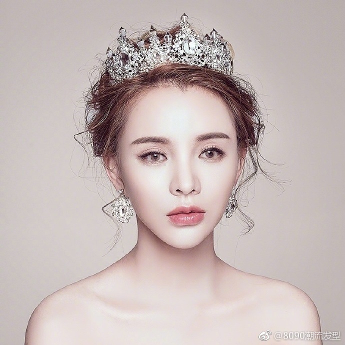 9款美美的新娘发型图片