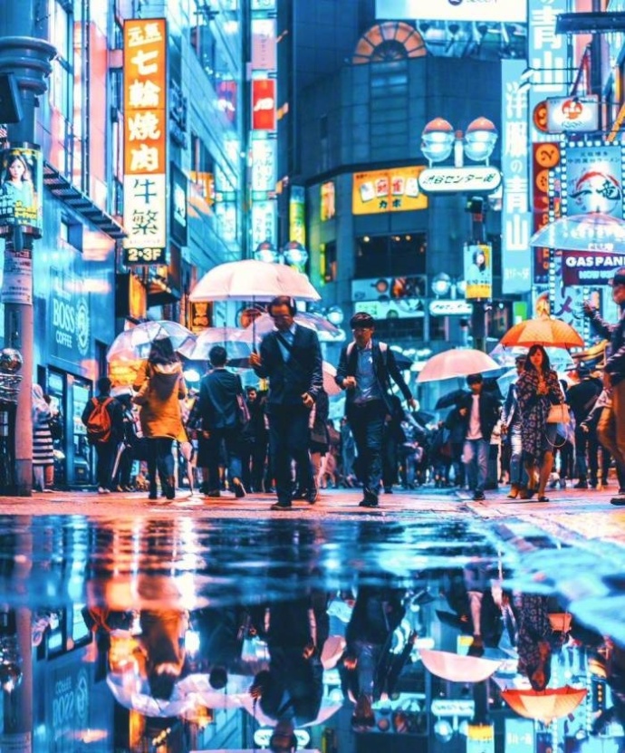 日本东京街头夜景图片 2