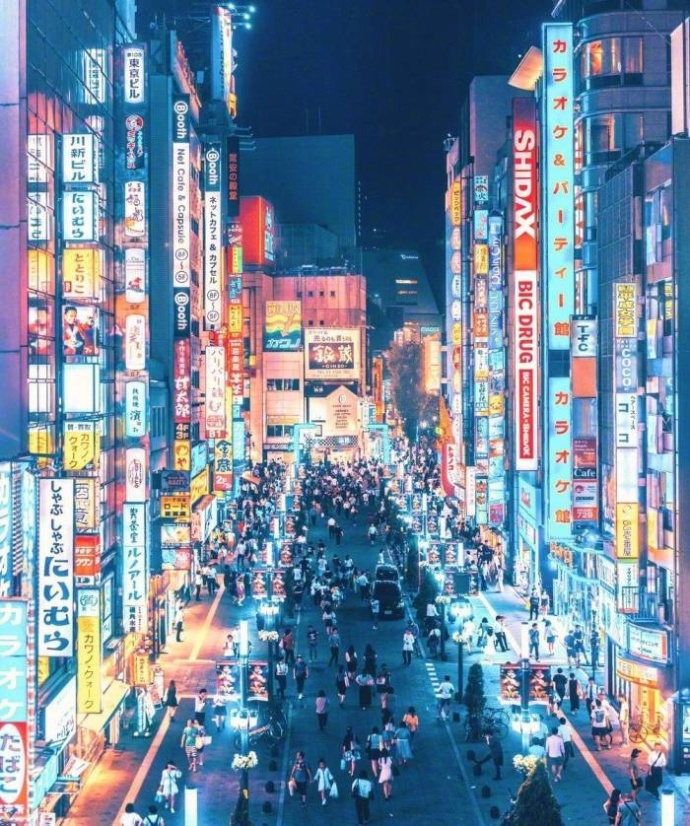日本东京街头夜景图片 6