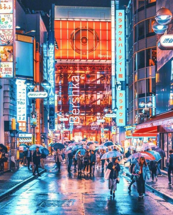日本东京街头夜景图片 7