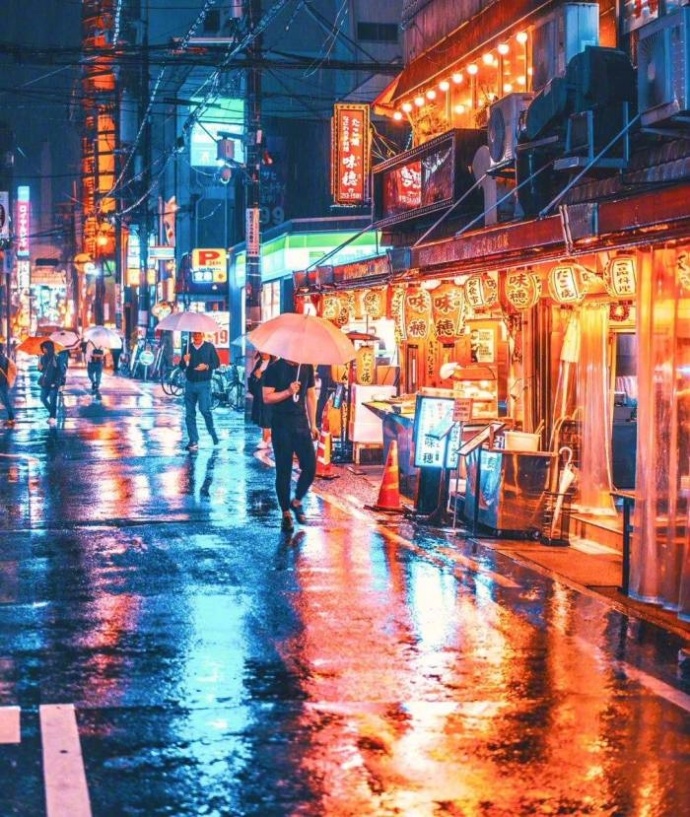 日本东京街头夜景图片 8
