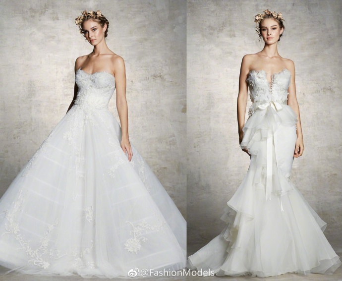 Marchesa Bridal Spring 2019婚纱礼服轻盈梦幻图片 8