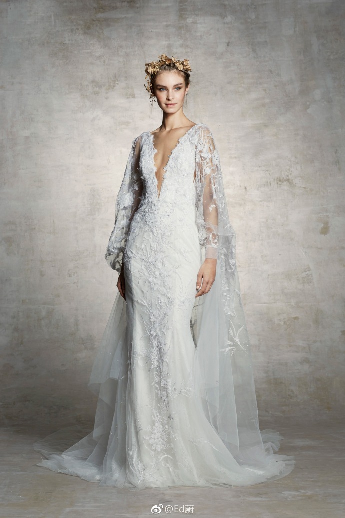 Marchesa Bridal Spring 2019仙女的嫁纱婚纱礼服图片 3
