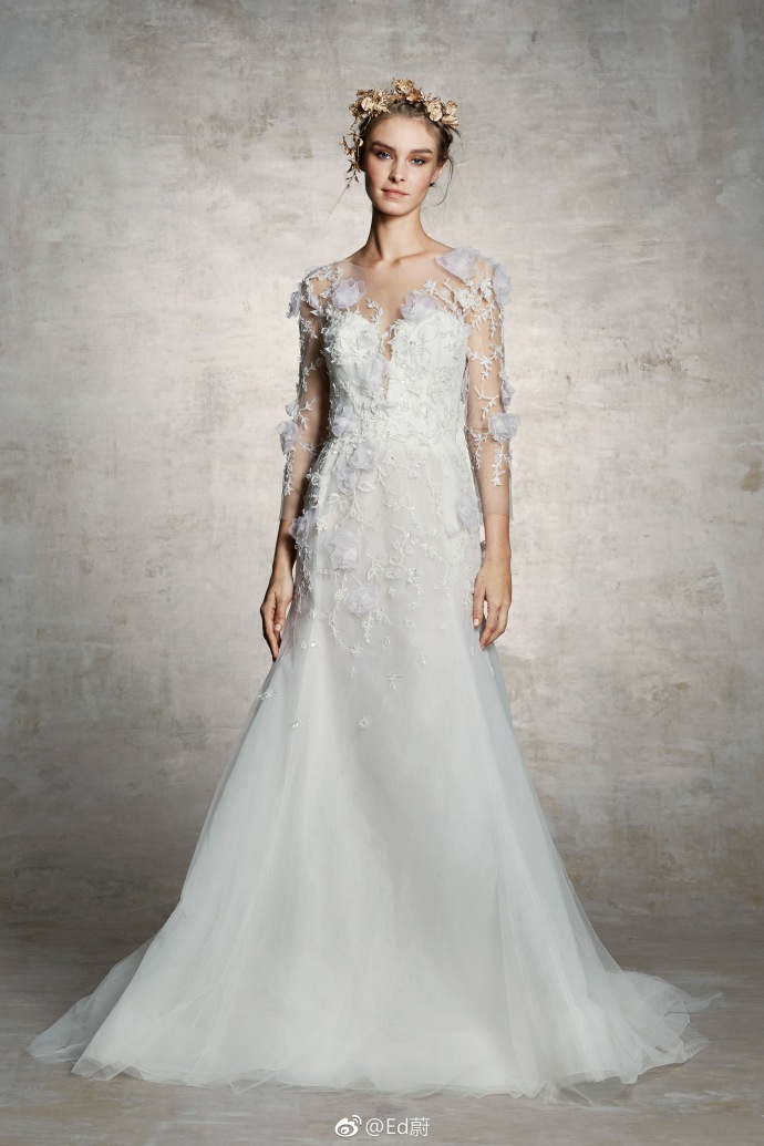 Marchesa Bridal Spring 2019仙女的嫁纱婚纱礼服图片 6