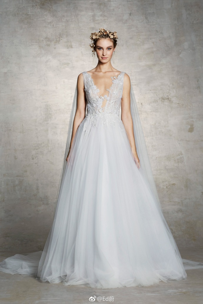 Marchesa Bridal Spring 2019仙女的嫁纱婚纱礼服图片 7
