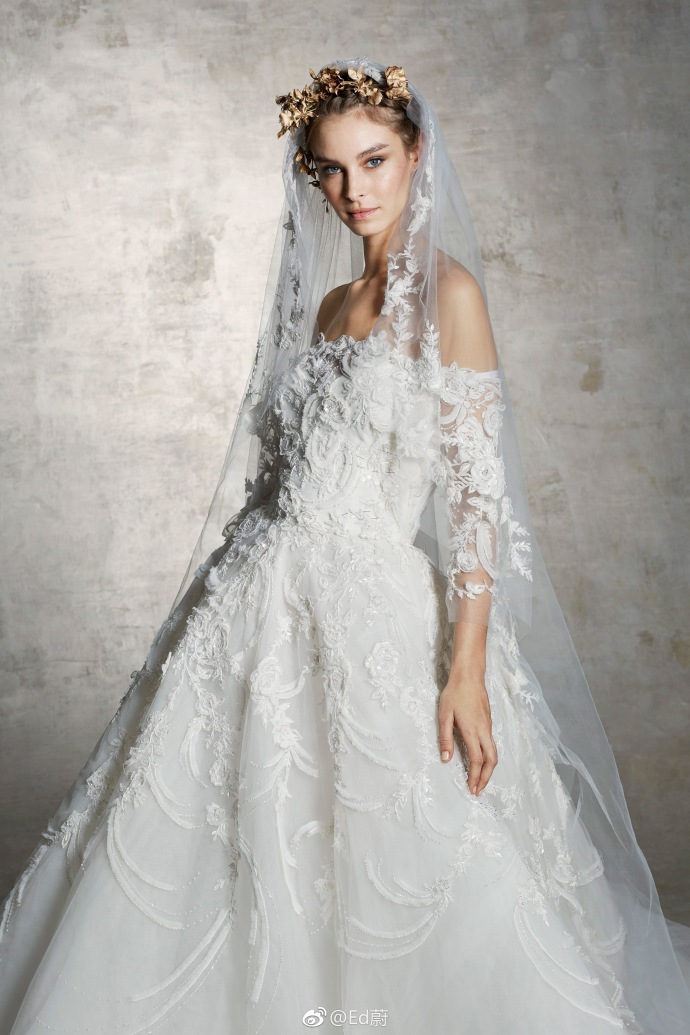 Marchesa Bridal Spring 2019仙女的嫁纱婚纱礼服图片 9
