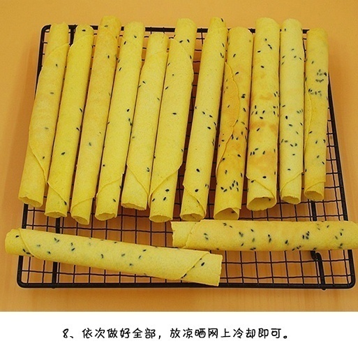 自制零食平底锅蛋卷的做法图解 7