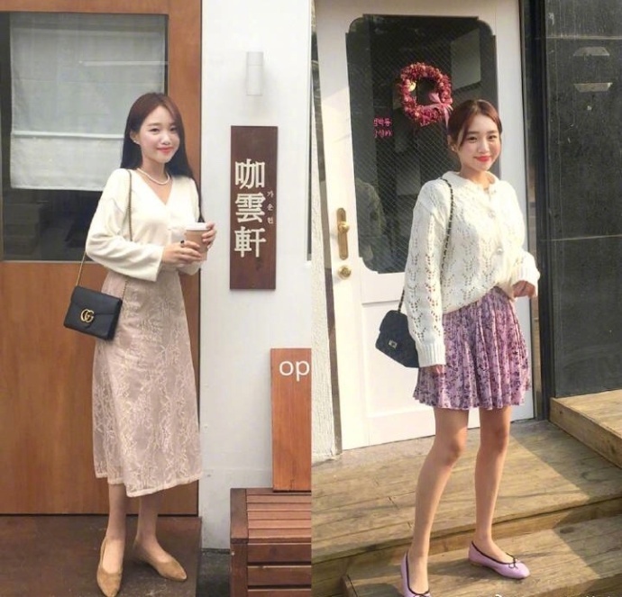 甜美淑女感减龄穿搭参考 3