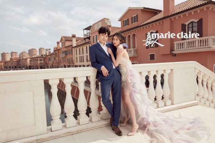 明星夫妻付辛博颖儿为杂志拍摄的婚纱照曝光 4