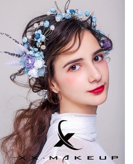 丛林中的花仙子仙气十足的新娘妆发造型