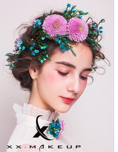 丛林中的花仙子仙气十足的新娘妆发造型 8