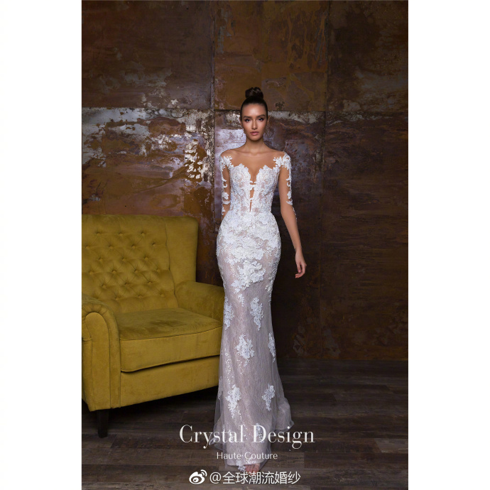 乌克兰顶尖婚纱品牌CrystalDesign2018端庄典雅的鱼尾 5