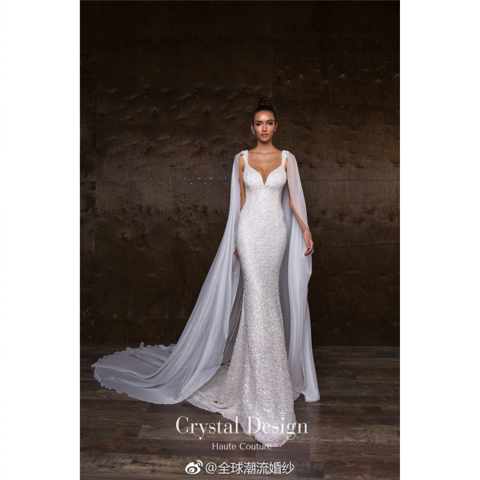 乌克兰顶尖婚纱品牌CrystalDesign2018端庄典雅的鱼尾 6