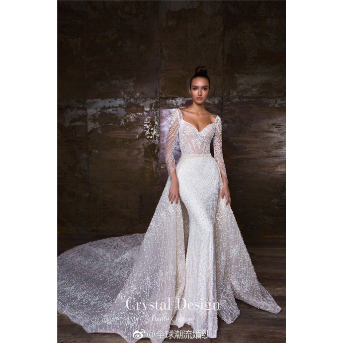 乌克兰顶尖婚纱品牌CrystalDesign2018端庄典雅的鱼尾 8