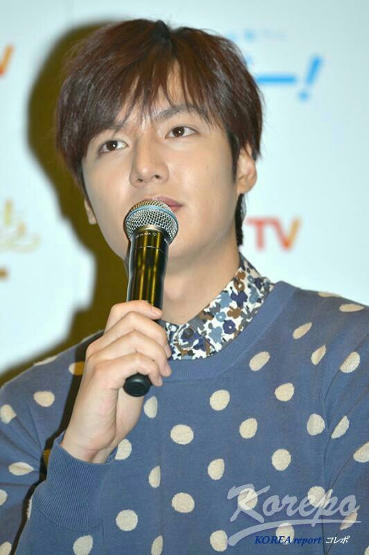 韩国男明星李敏镐圆点毛衣穿出好校草好邻家的 4