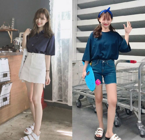 大长腿的小个子的元气高腰日常穿搭参考 6