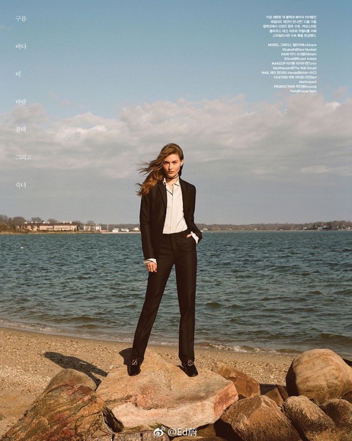欧美当红超模Grace Elizabeth登上韩国版VOGUE 2018年六 6