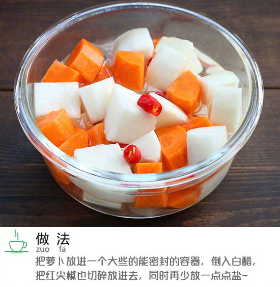 下饭菜四川泡菜改良版酸甜腌萝卜的做法 5