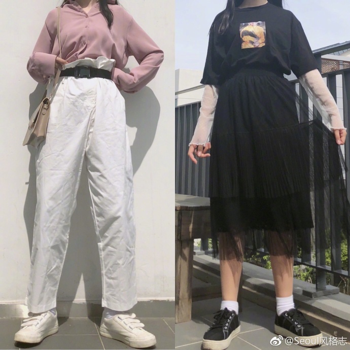 清爽简洁的夏季学生穿搭参考look