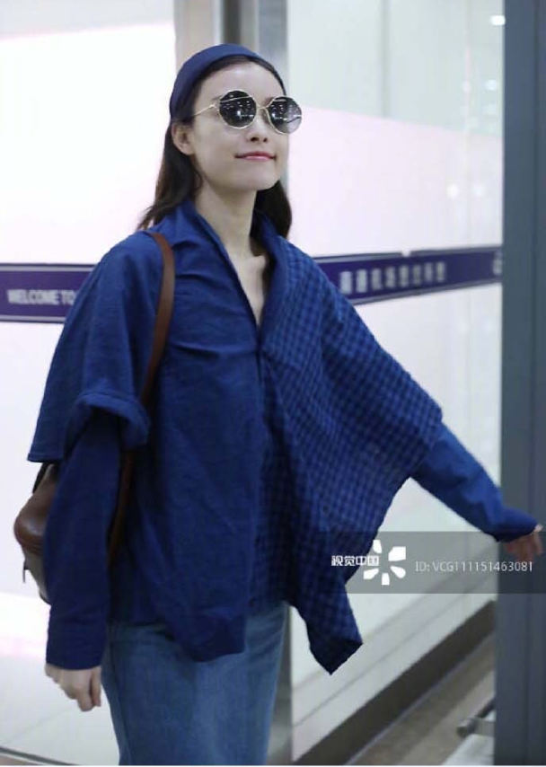 大眼美女明星倪妮机场街拍合集真是个大方舒适 8
