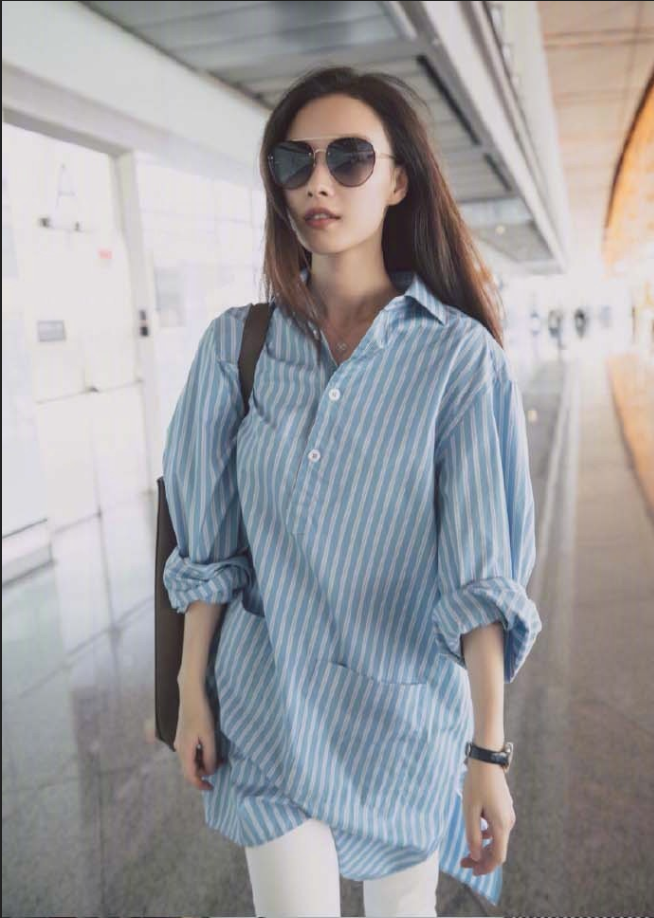 大眼美女明星倪妮机场街拍合集真是个大方舒适 41