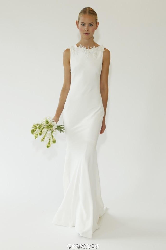 Oscar de la Renta Bridal Fall都说女人穿上婚纱的那一刻