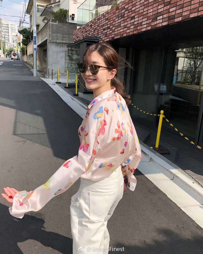 大长腿美女明星江疏影东京游玩照出游穿搭示范 2