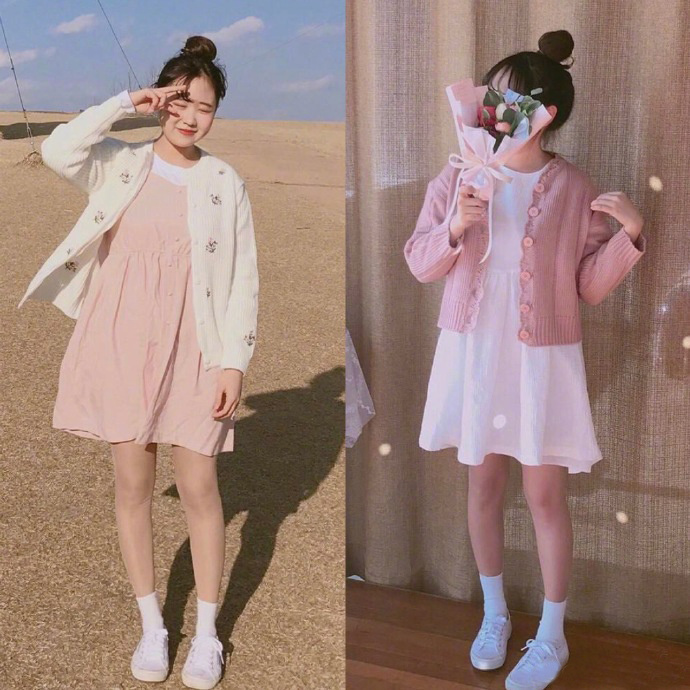 满满的少女感清甜粉嫩的搭配示范 8