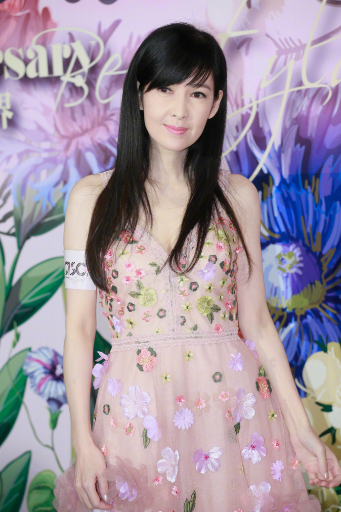 周慧敏图片_香港美女明星周慧敏一袭碎花长裙出 4