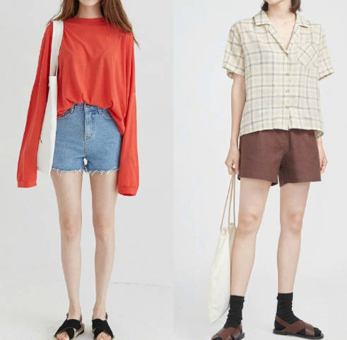 高挑女孩的学生穿搭look参考 8