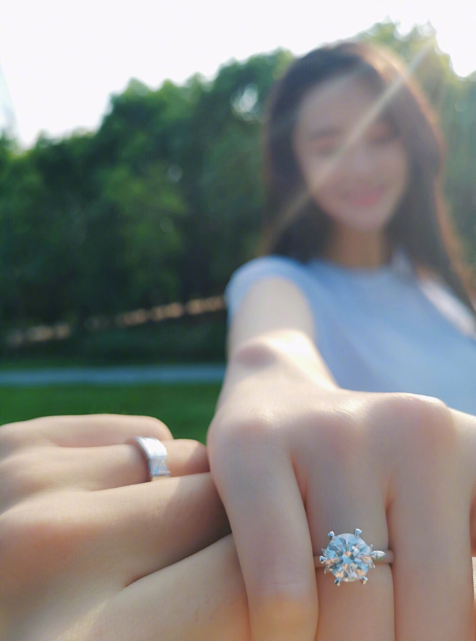 大眼美女明星张馨予何捷婚纱图片 4