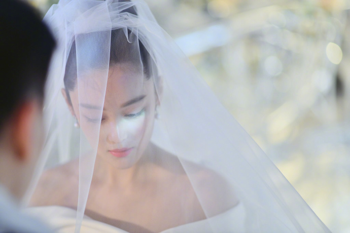 大眼美女明星张馨予何捷婚纱图片 8