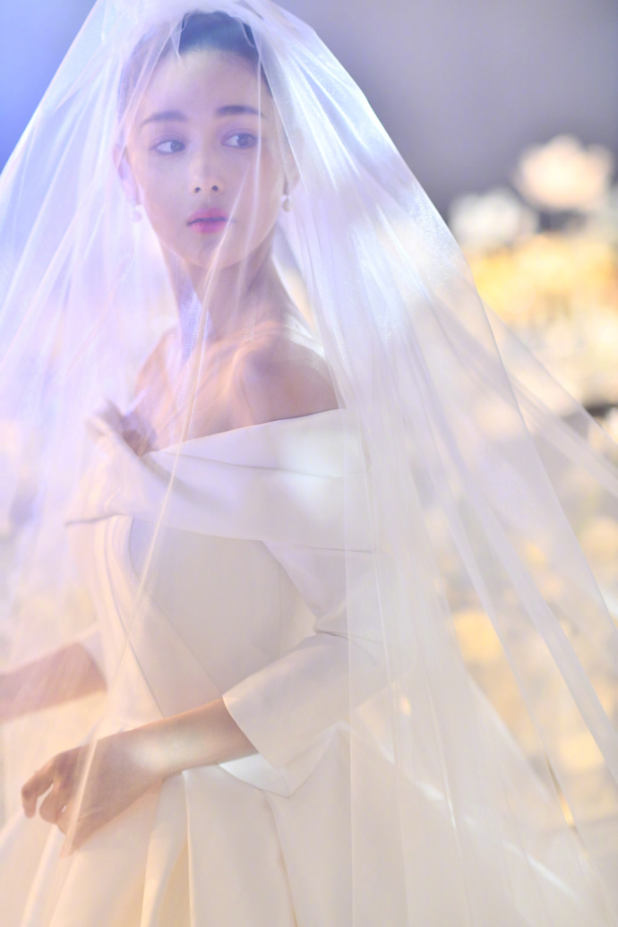 大眼美女明星张馨予何捷婚纱图片 11