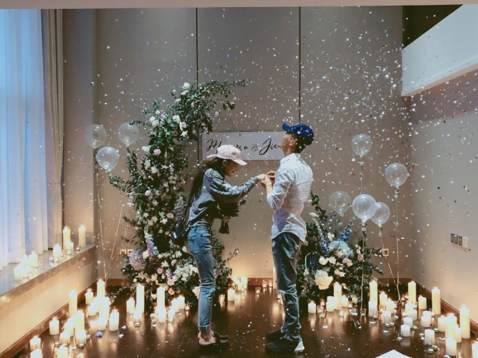 大眼美女明星张馨予何捷婚纱图片 18