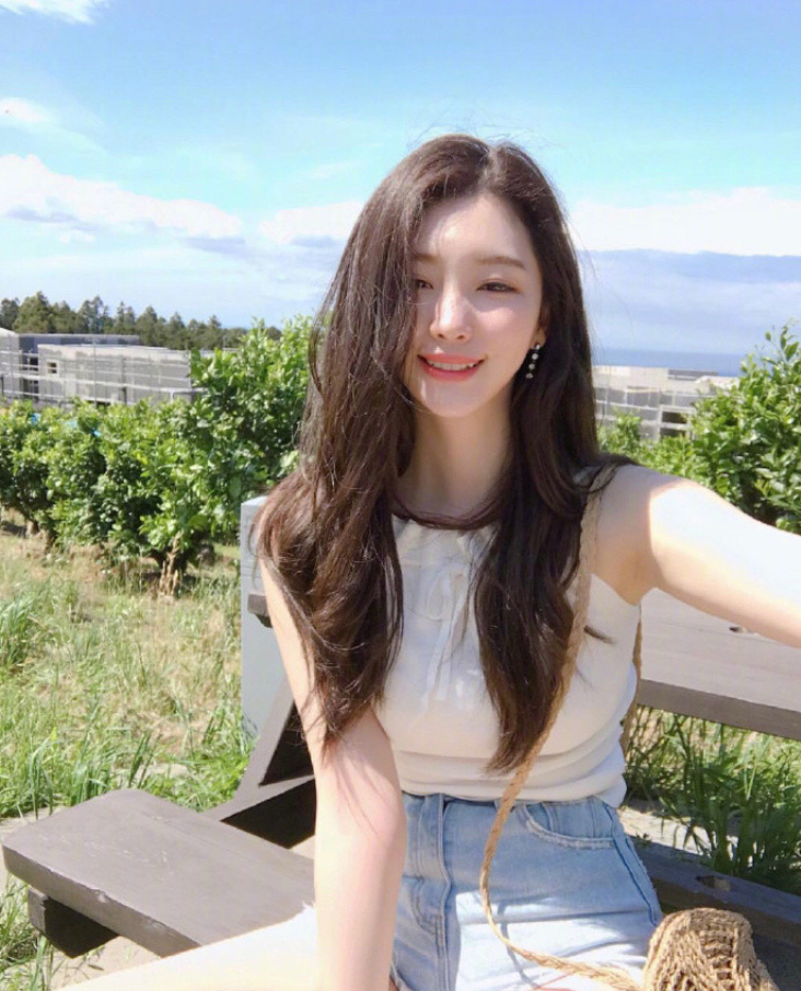 韩国小美女照片长卷发真好看 6
