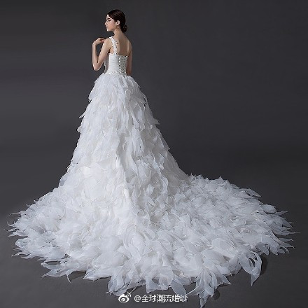 大拖尾婚纱礼服图片 3