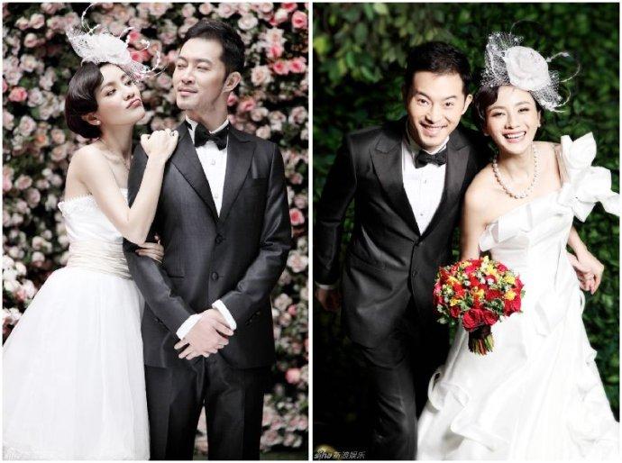 中国明星夫妻沙溢胡可婚纱照图片 12